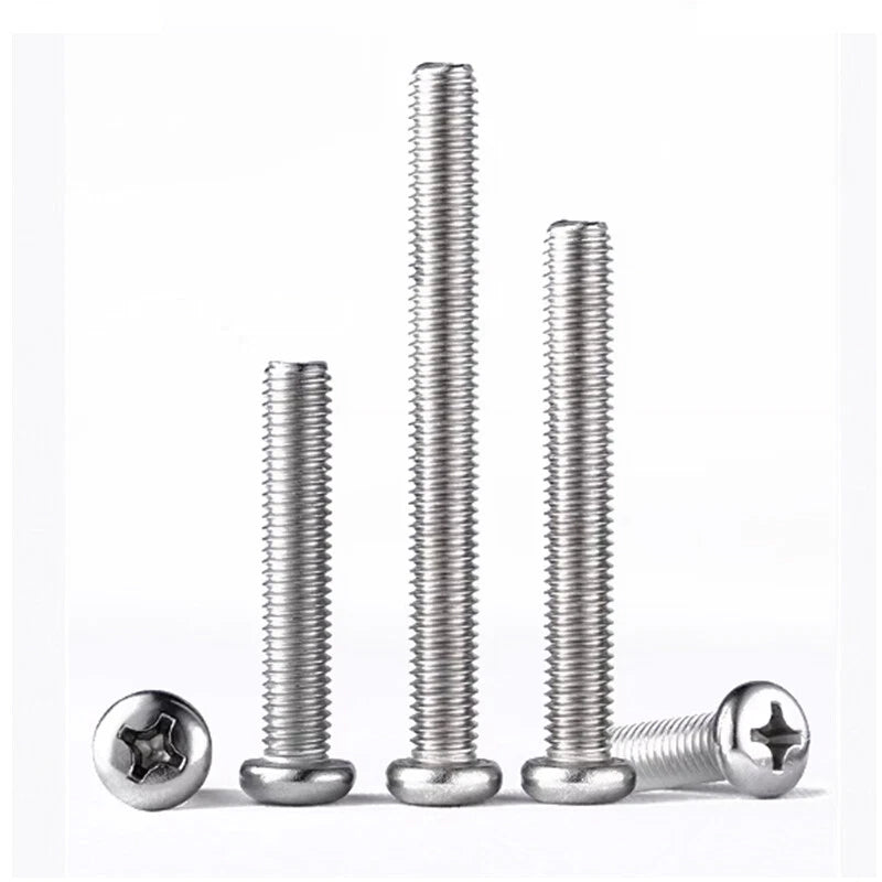M2.5 Pozi Pan Head Machine Screws A2 Stainless Steel — Multiple Lengths - HomeDIYer