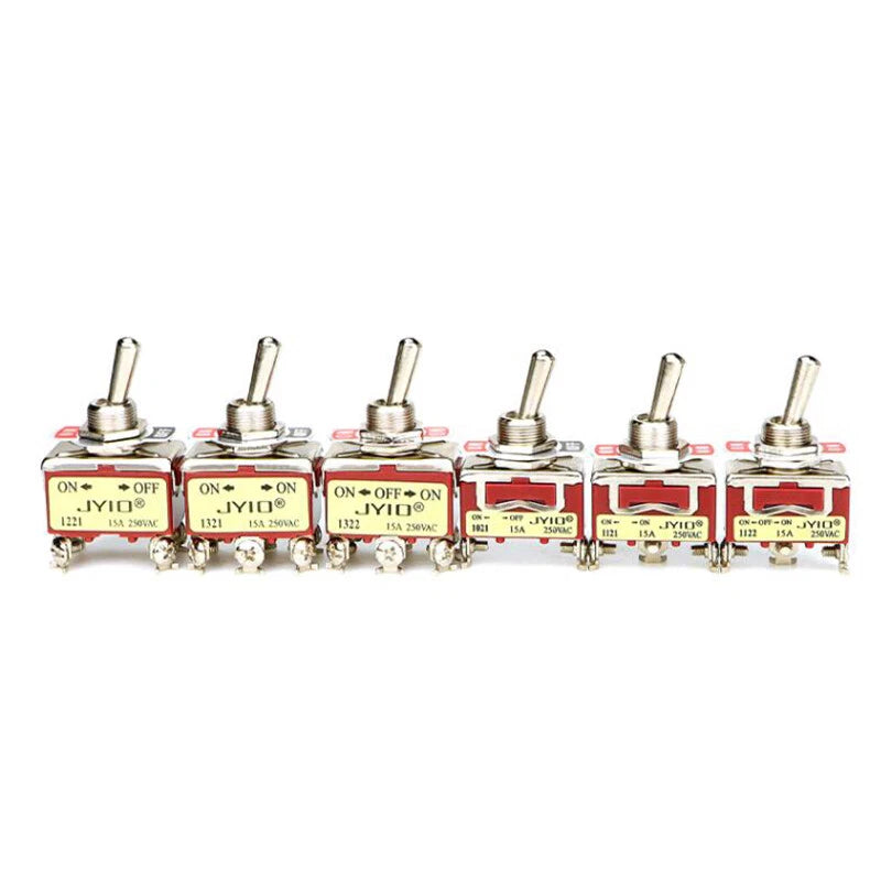 Metal Toggle Switch 250V AC 15A — On/Off Flick Switch for Dashboard & Panel (BEM / E-TEN)