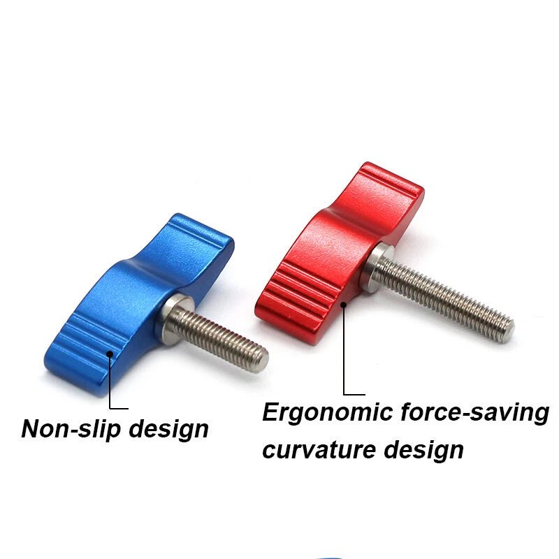 UNC 3/8" & 1/4" Wing Thumb Screws – Single & Double Wing T - Type, Aluminum & Stainless Steel - HomeDIYer