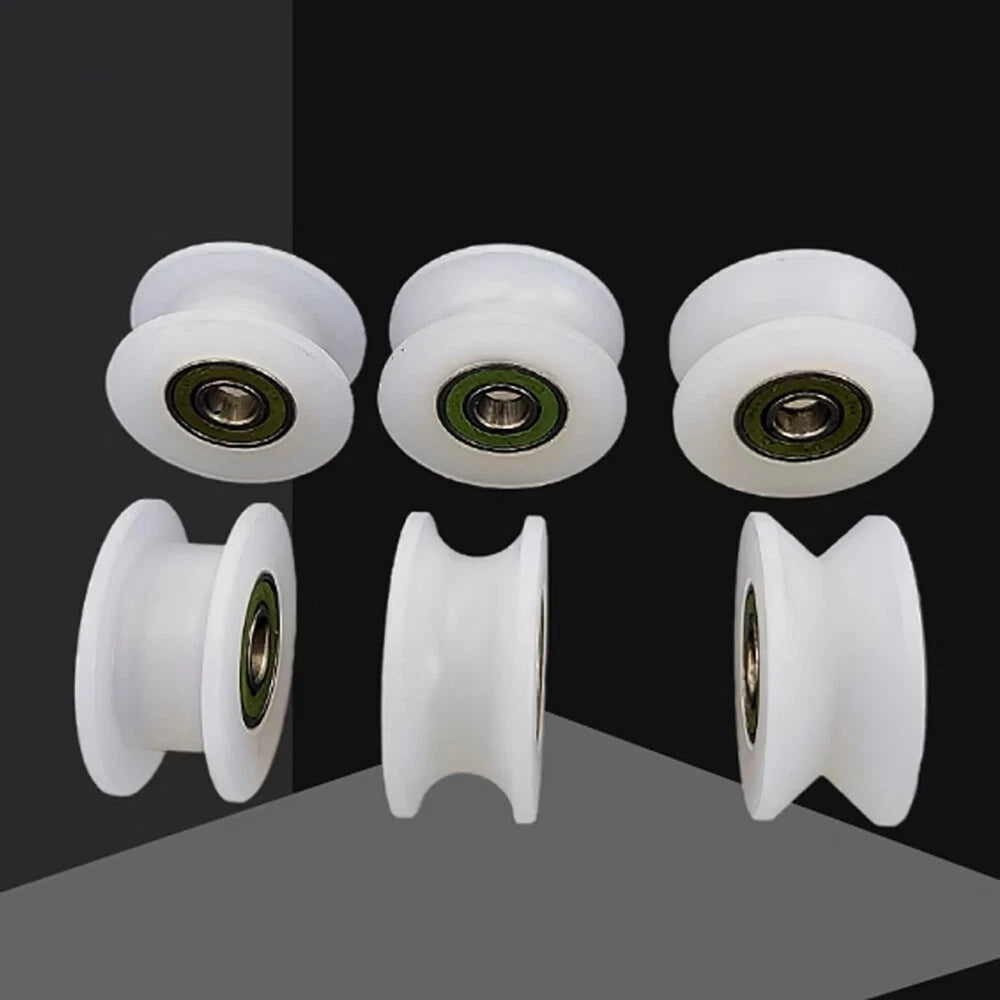 OD 30-85mm Nylon Pulley Wheel with Ball Bearing U/V/H Groove for Door and Window
