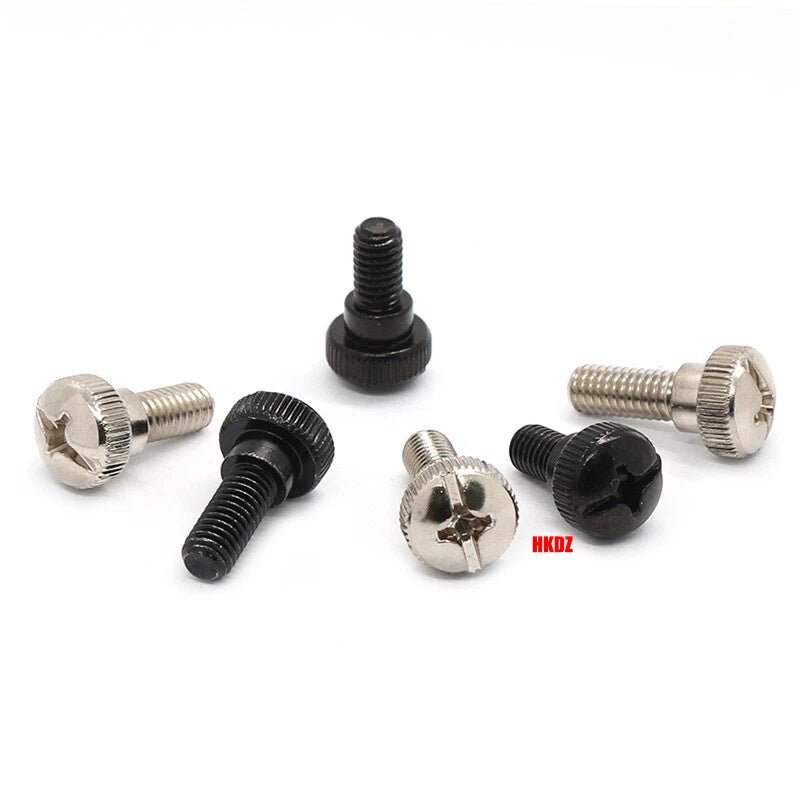 M3~M6 Phillips Carbon Steel Step Knurled Thumb Screws | Hand Grip Knob Bolts - HomeDIYer