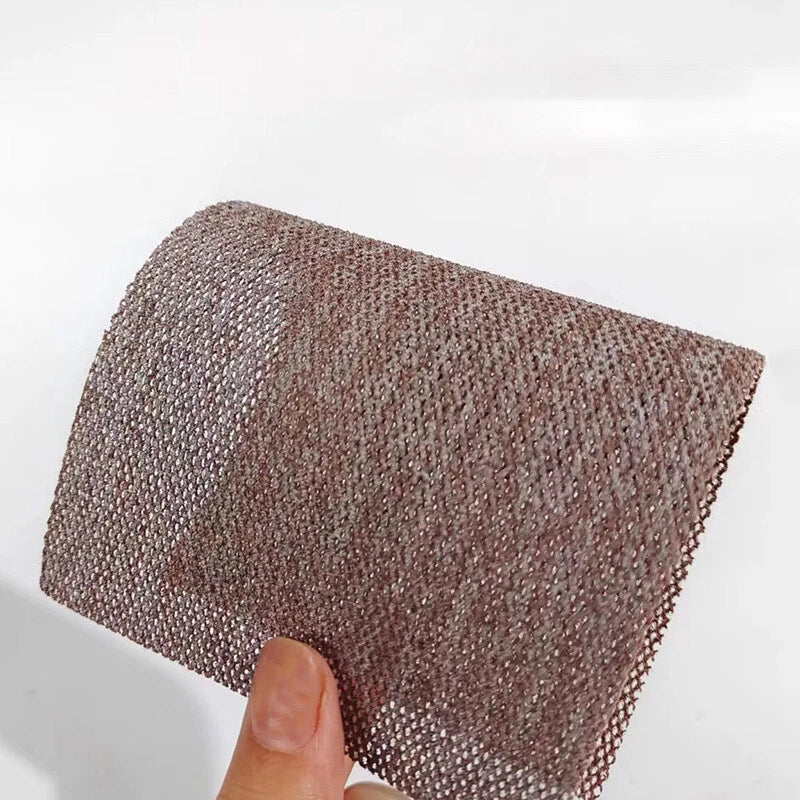 93x230mm Rectangular Mesh Sanding Sheets — P80 to P1000 Grit Hook & Loop Sandpaper for Half‑Sheet Sanders