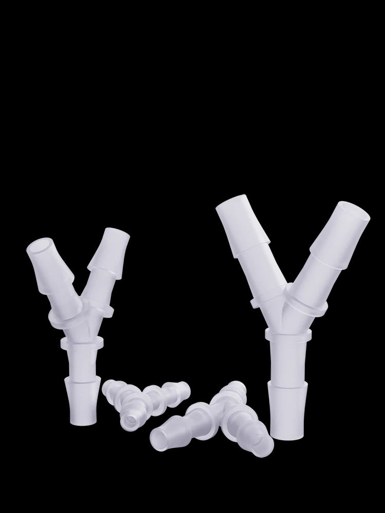 Y-Shape 3-Way Hose Connector — Barbed Fitting for Flexible Tubing