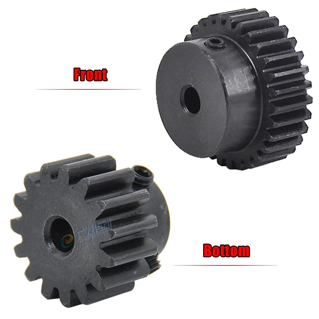Mod1.5 Steel Pinion Gear Spur Gear 12-100 Teeth 4-25mm Bore With Screw Blackened