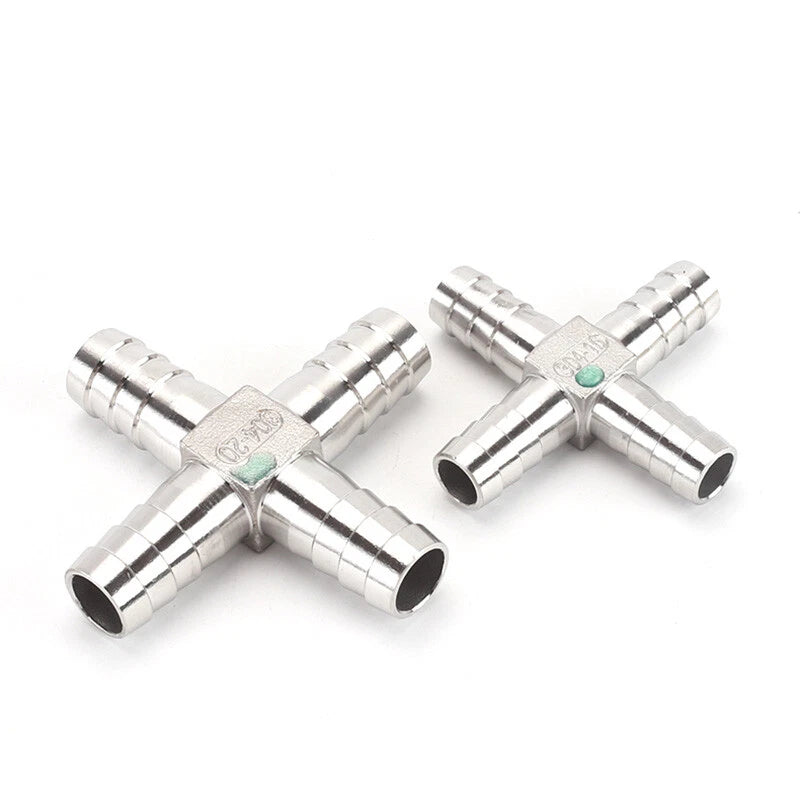 Stainless Steel Barb Hose Fittings — Straight, Elbow, Tee, Y-Piece & Cross