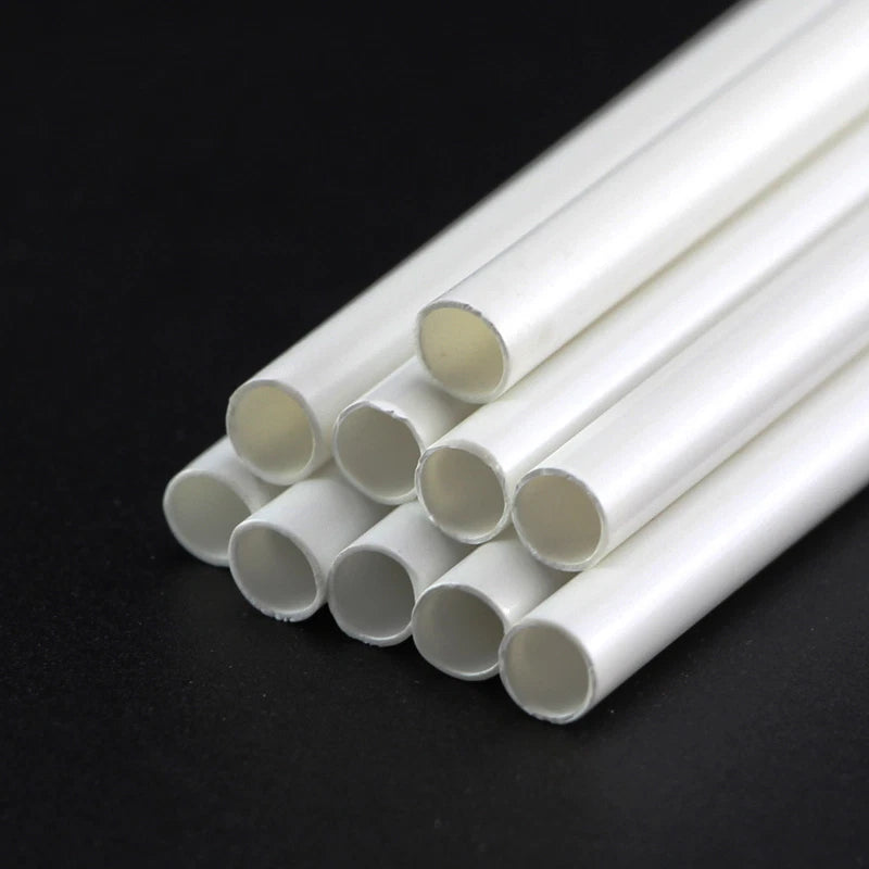 ABS Plastic Round Hollow Tube for DIY Model Crafts — 250mm, 5-Pack