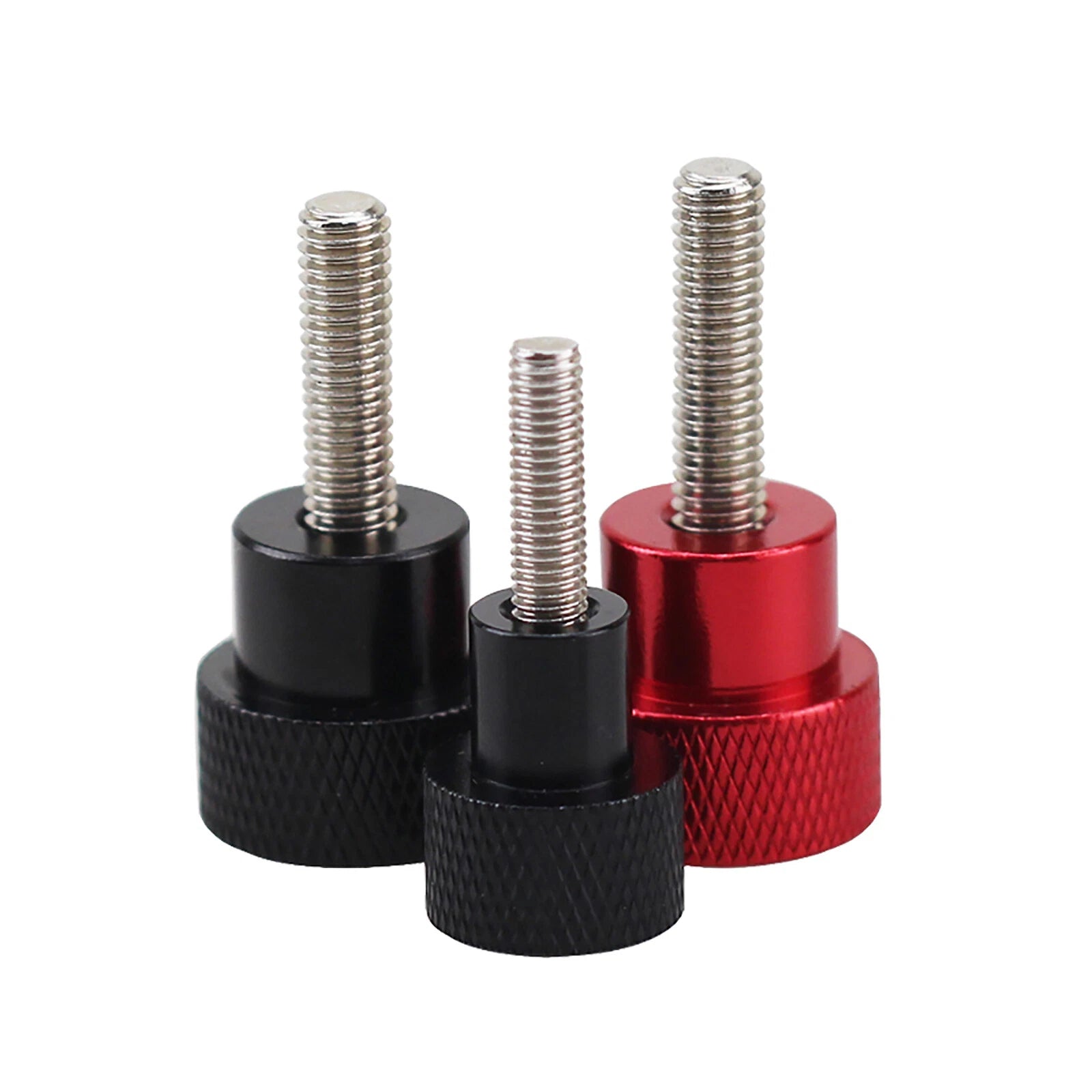 Black M3/4/5 Knurled Thumb Screws/ Nut Hand Grip Knob Bolt SS+Alu For Camera PC