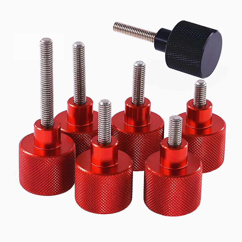 M8 KNURLED THUMB SCREWS ALUMINIUM ALLOY & STAINLESS STEEL HAND GRIP KNOB BOLTS