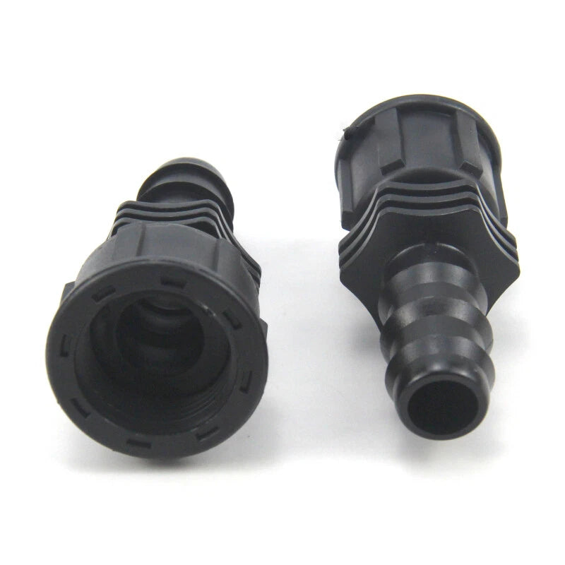 Female BSP Thread Hose Barb Straight Plastic Connector Fitting — 1/2" & 3/4" to 13mm / 16mm