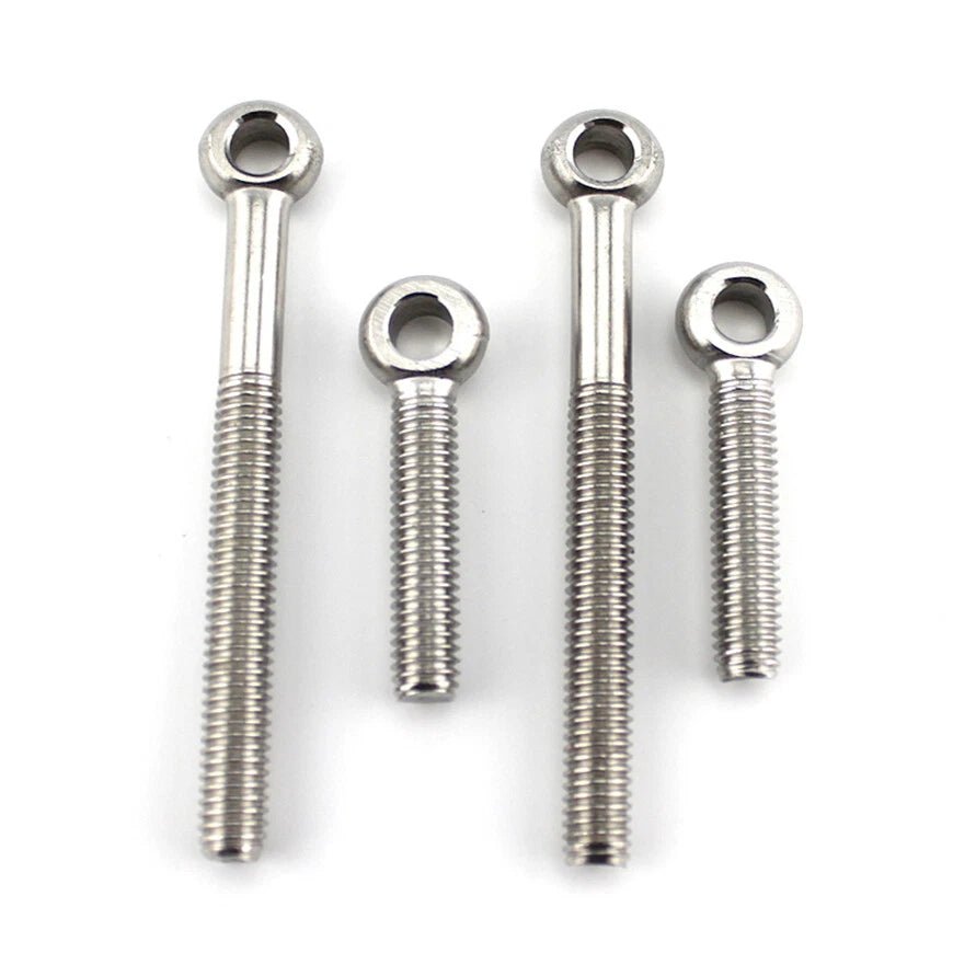 M6 Stainless Steel Eye Bolts — Threaded Ring Screws for Catenary Wire & Resin Hanging - HomeDIYer