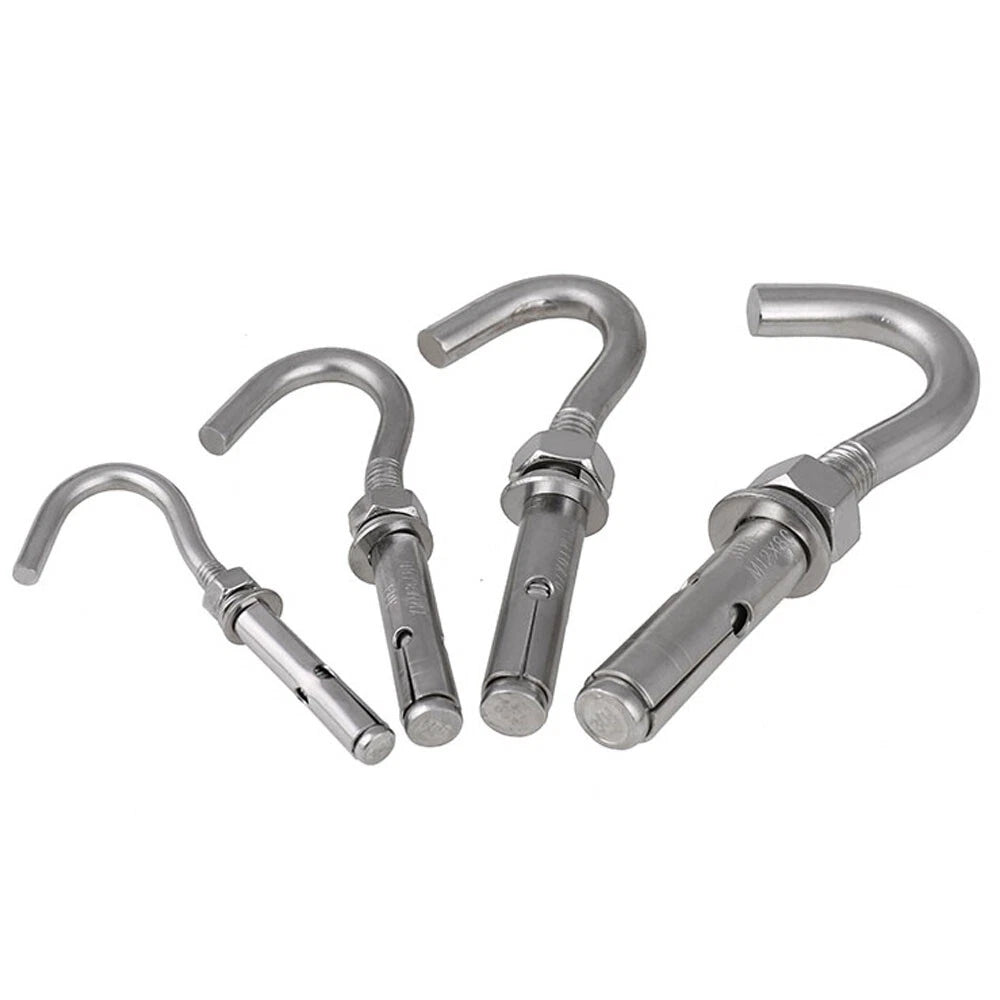 M6 M8 Open Hook Eye Bolt Expansion Anchor — A4 Stainless Steel, Heavy Duty - HomeDIYer
