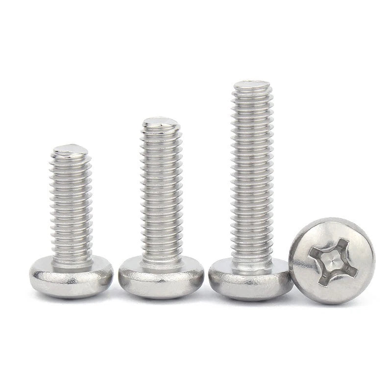 M4 Phillips Pan Head Machine Screws – Zinc Plated Steel, Fully Threaded (5–60mm Lengths)