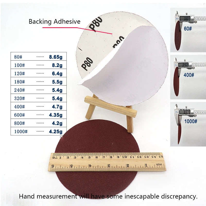 5" 125mm Self-Adhesive Sanding Discs for Orbital Sander | 60-2000 Grit, 14-Piece Set