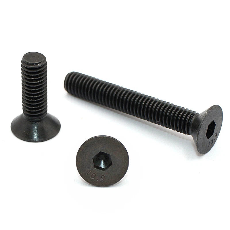 M2.5 M3 Hex Socket Countersunk Machine Screws Black & Blue Rustproof 6–20mm