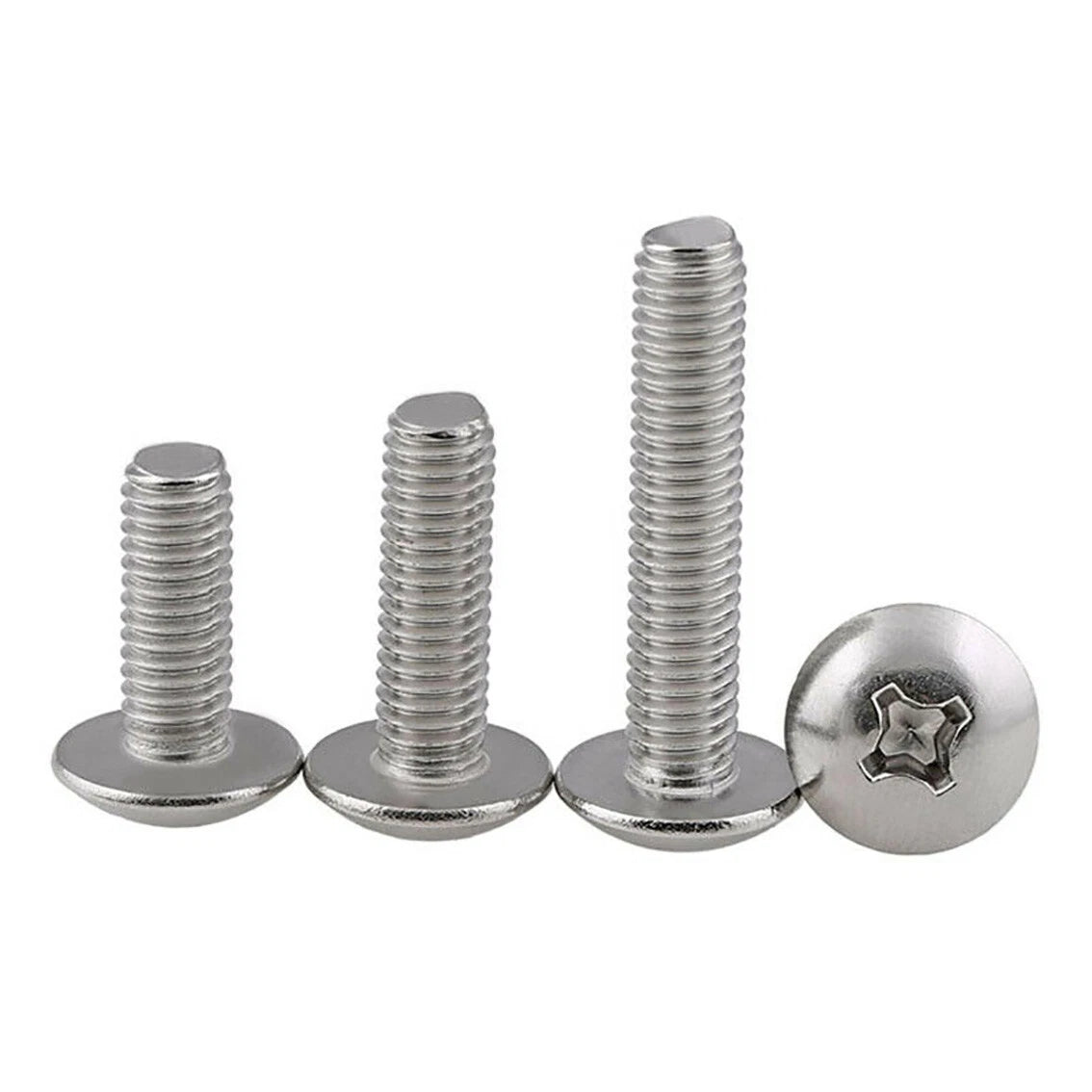 M4–M6 Stainless Steel Phillips Truss Head Machine Screws – 201 SUS, Lengths 6mm–50mm