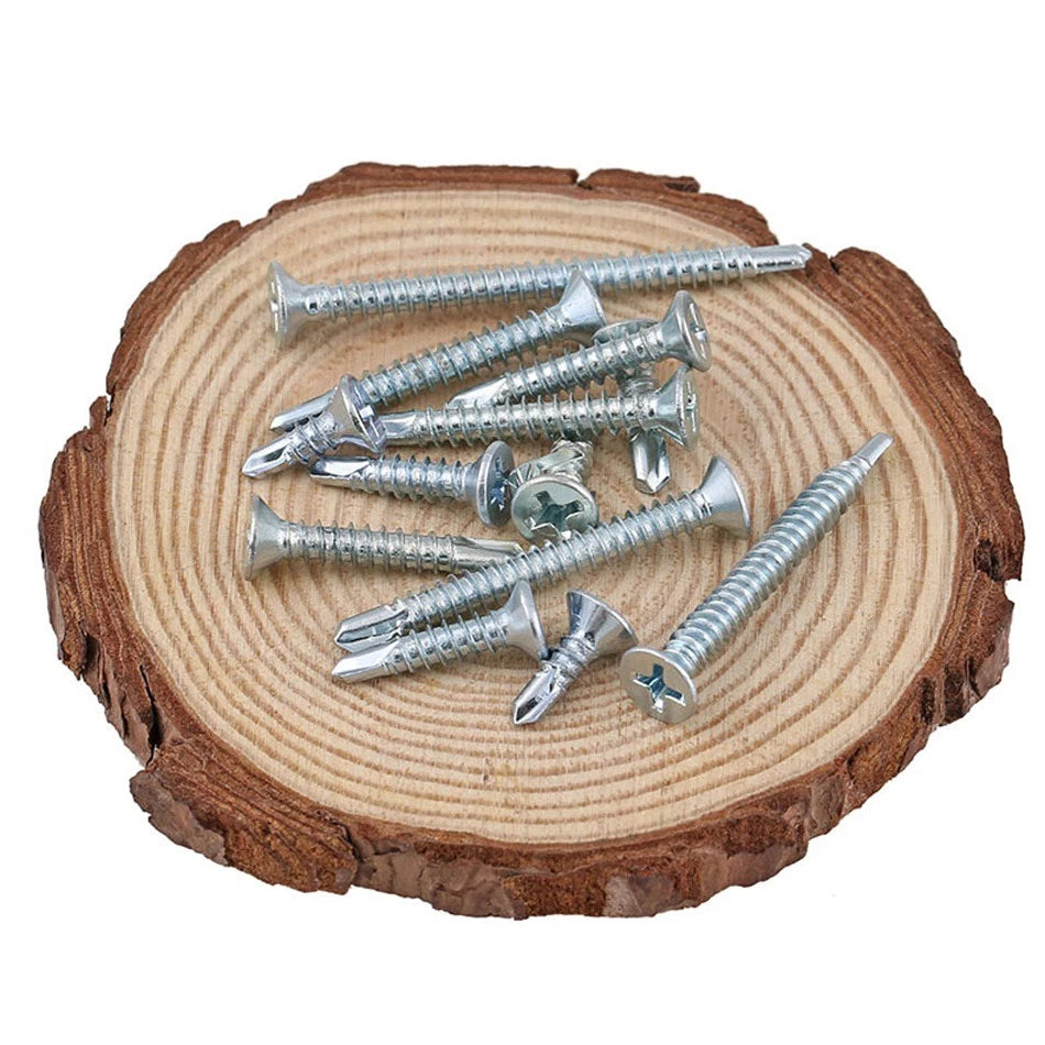 Phillips Countersunk Self Drilling Screws – M4.2 M4.8, 410 Stainless & Blue Zinc Plated Steel