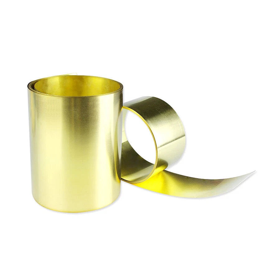 Brass Sheet Roll Metal Foil Plate Strip 0.05-1mm Thick 300mm-1000mm Lengths