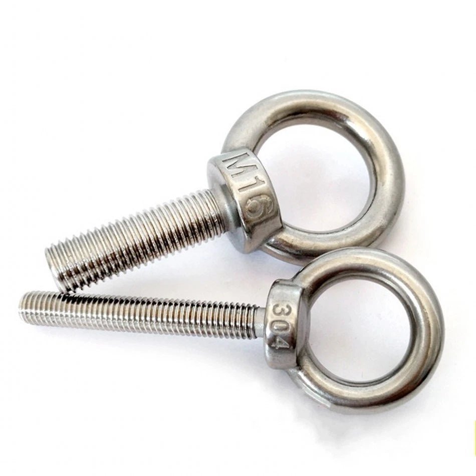 Lifting Eye Bolts A2 Stainless Steel Metric Thread M3 M4 M5 M6 M8 M10 M12 to M24 - HomeDIYer