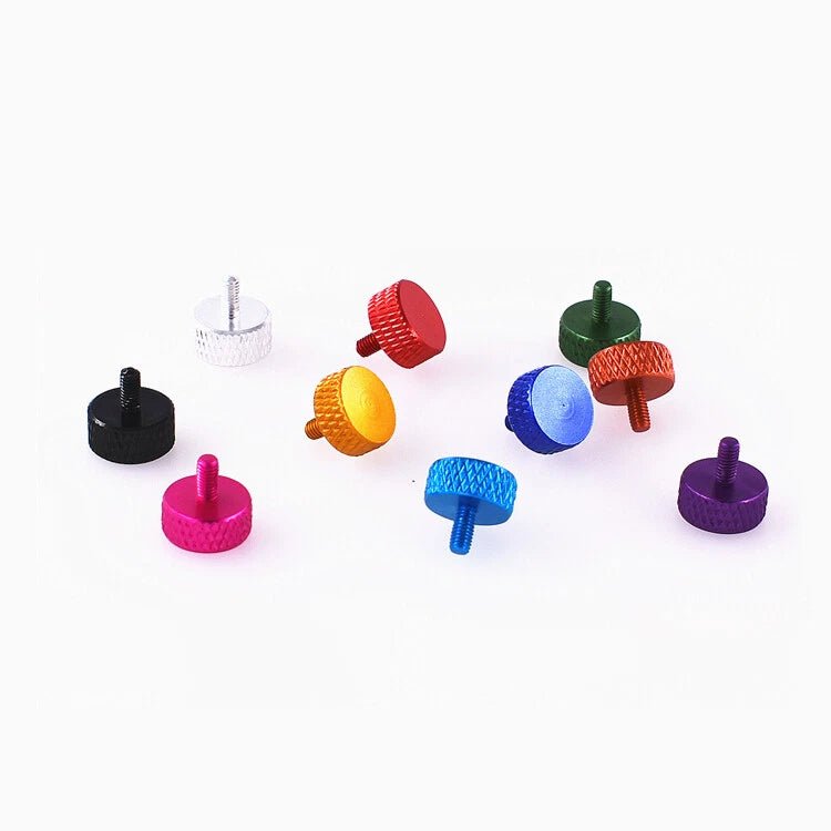 M3 Knurled Thumb Screws – 5 - 50mm Aluminum Hand Tighten Bolts, 10 Colors - HomeDIYer