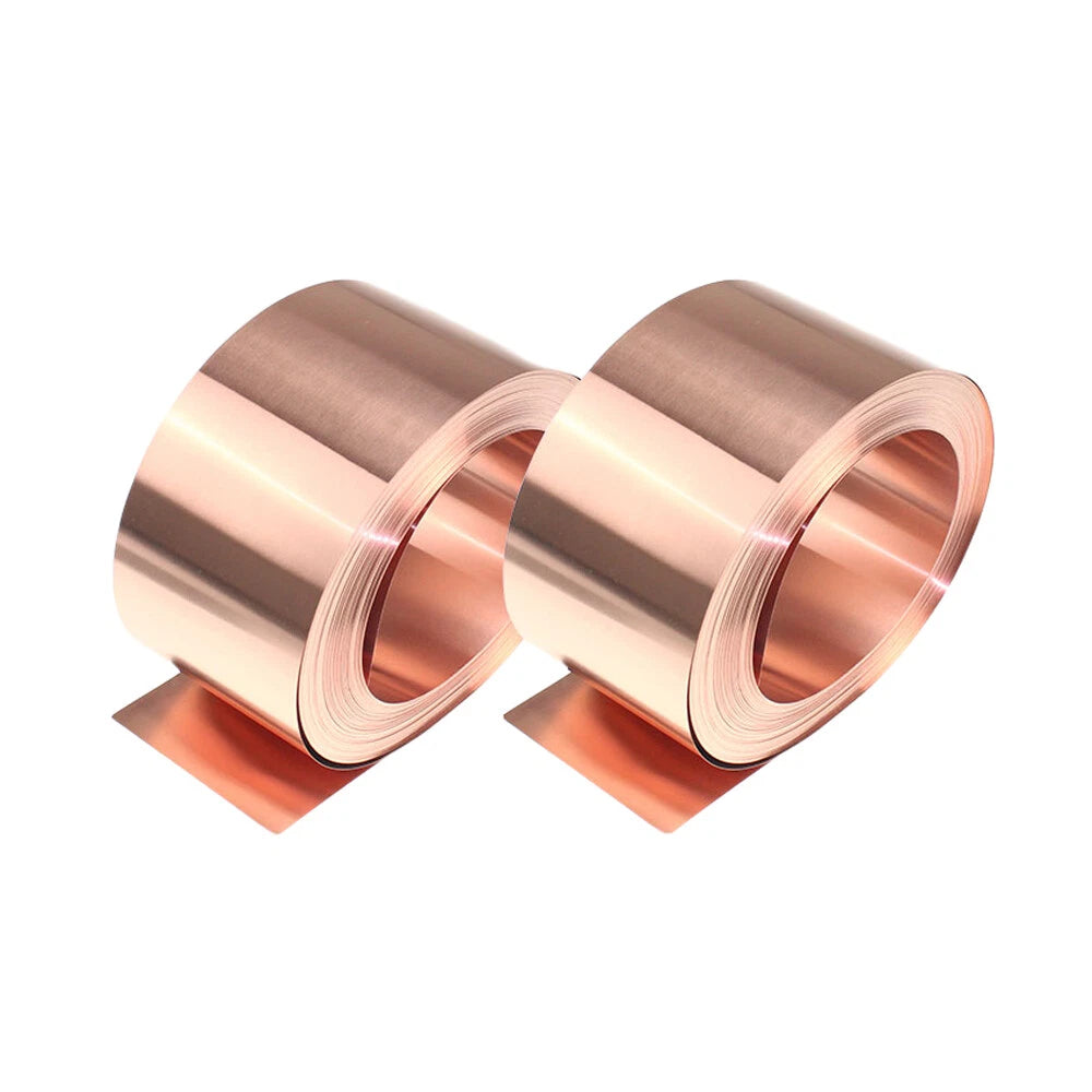 99.9% Pure Copper Cu Metal Sheet Foil Plate Strip Thick 0.05-0.5mm Length 1000mm