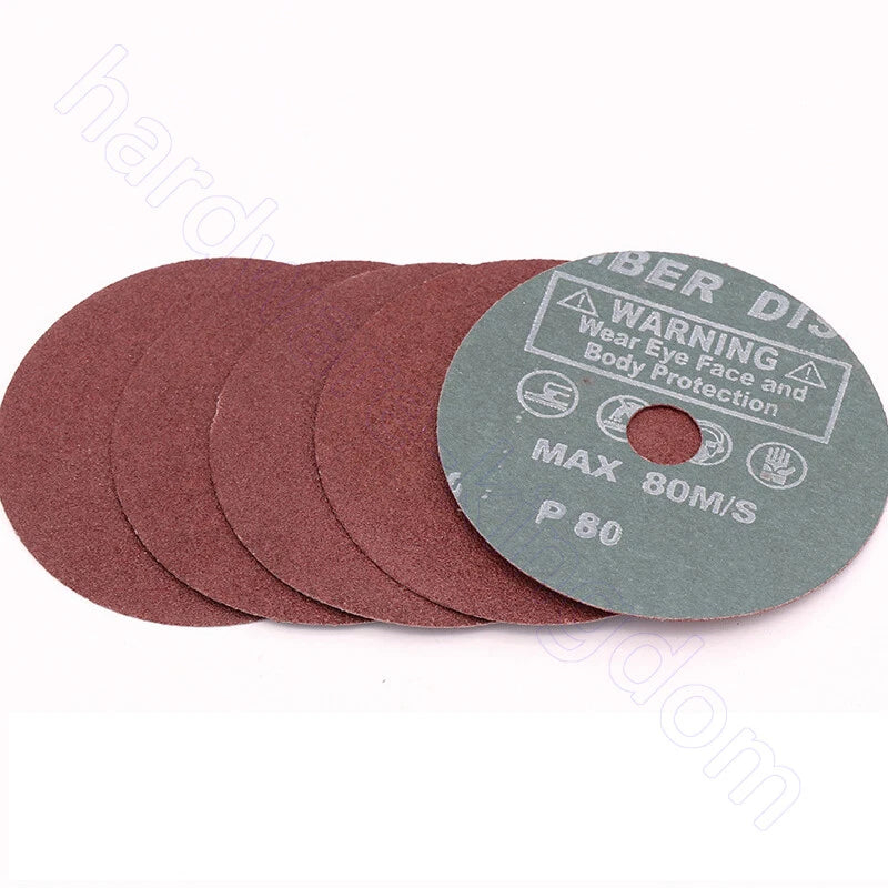 100mm 125mm Grinding Wheel Abrasive Discs — P24 to P120 Grit Fiber‑Backed Sanding Wheels for Angle Grinders