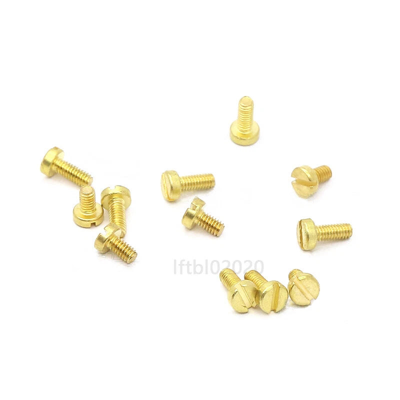 M1.2–M3 Brass Slotted Cheese Head Machine Screws — DIN 84 / ISO 1207