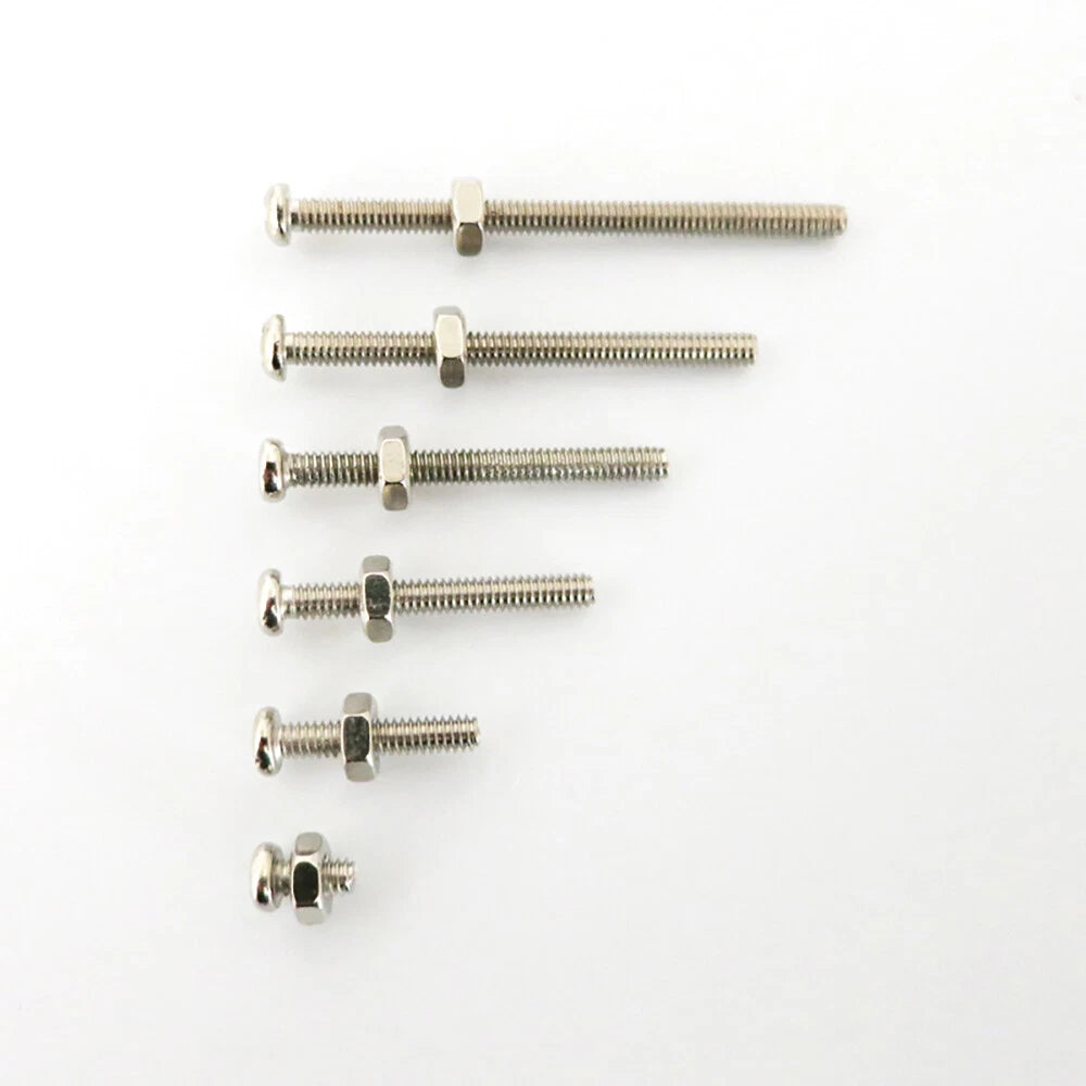M2 Pozi Pan Head Machine Screws with Flat & Spring Washers – Iron, 4–30mm