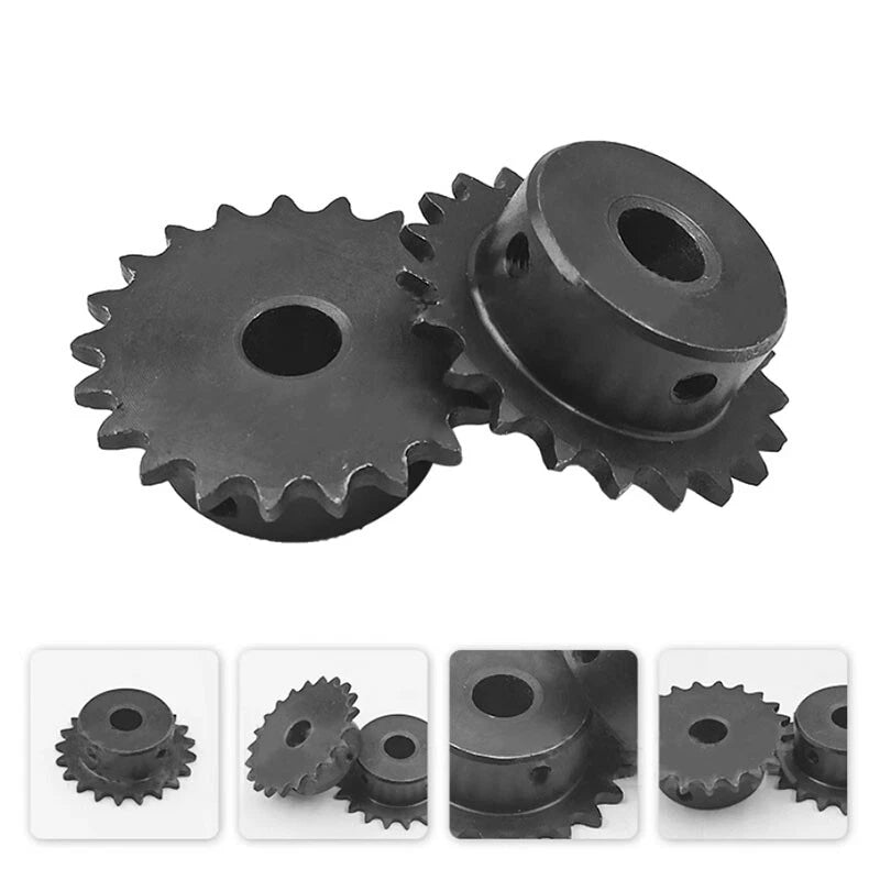 1/4" (04C) 25H Roller Chain Sprocket 45# Steel 9T-30T Tooth 15mm Thick