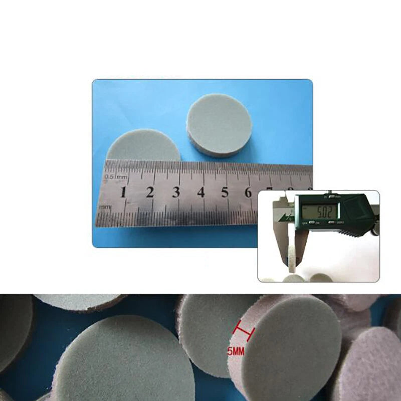 30mm Wet and Dry Sanding Discs Sandpaper 300-3000 Grit Hook and Loop Pads Green