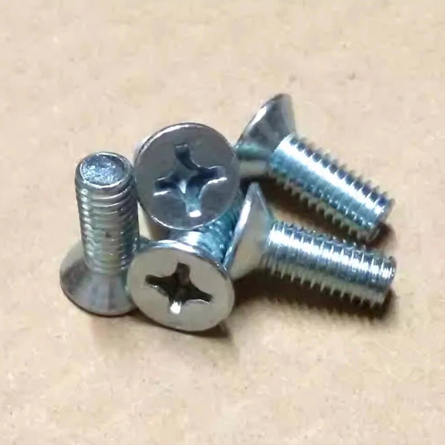 Zinc Plated Phillips Flat Head Machine Screws — 4 - 40 to 10 - 32, Multiple Lengths - HomeDIYer