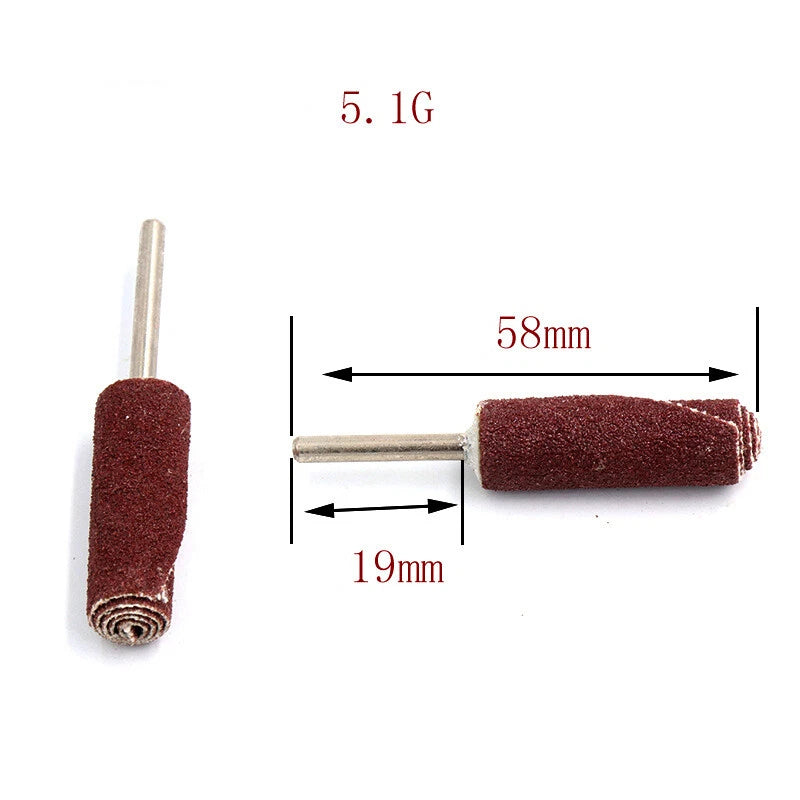 3mm Shank Sanding Cloth Grinding Heads 120 Grit – 6/8/10mm for Rotary Tool Polishing