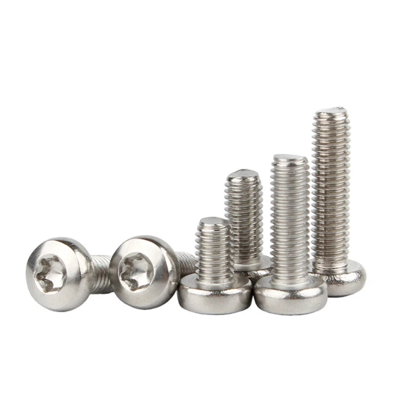 M6 M8 M10 A2 STAINLESS STEEL TORX PAN HEAD MACHINE SCREWS HEXOBULAR BOLTS