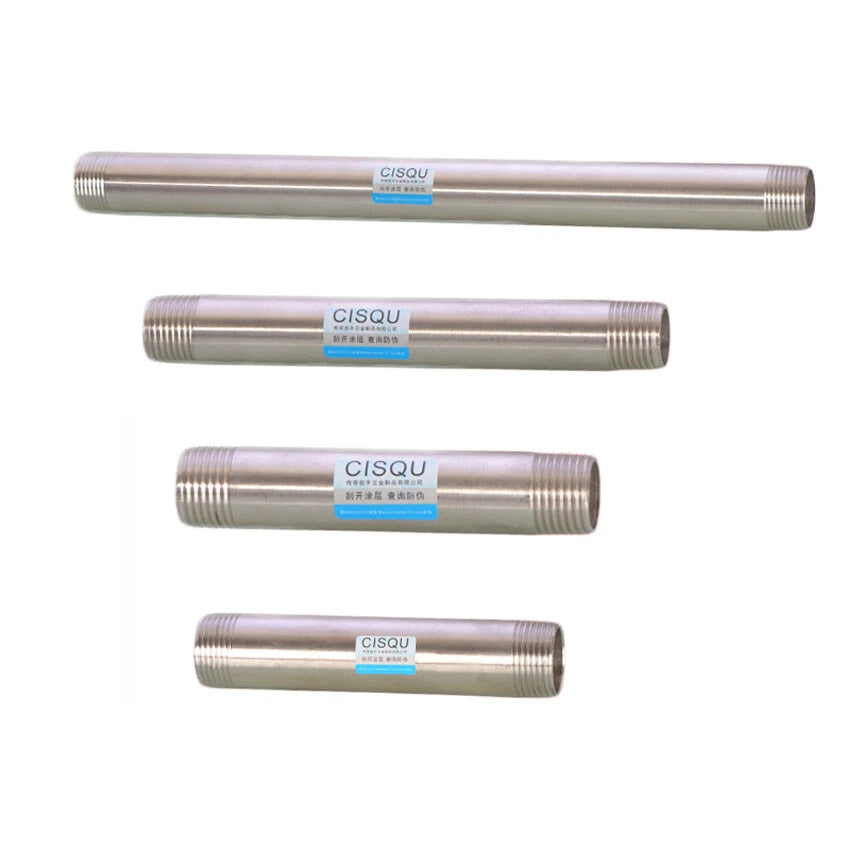 Stainless Steel BSP Male Threaded Double Nipple Pipe Extension Fitting | 1/2" 3/4" 1"