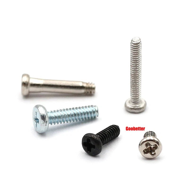 Phillips Pan Head Machine Screws M0.8 M1 M1.2 M1.4 M1.6 M1.7 — Cross Round Head Bolts, Multiple Coatings - HomeDIYer