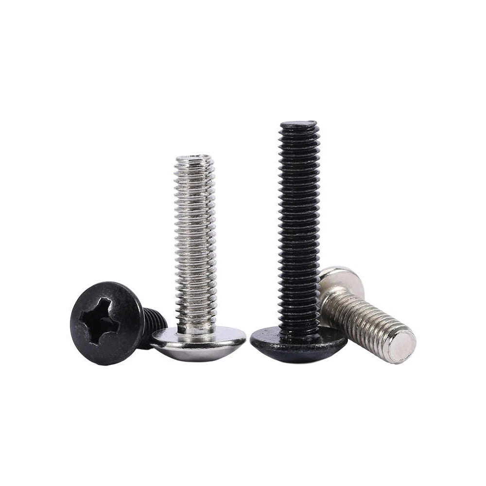 Phillips Pan Head Machine Screws — Nickel Plating & Black Zinc, M2–M6, 10 or 25 Pcs