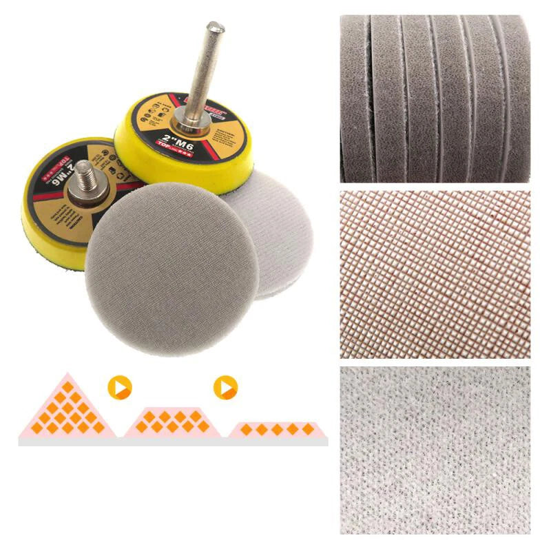 50mm 75mm Hook&Loop Foam Sanding Pads Discs Wet Dry Sponge Sandpaper All Grit