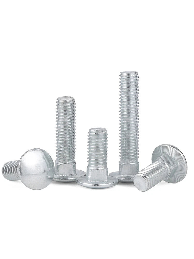 M6 M8 Carriage Bolts Steel Zinc Plated – DIN 603 Cup Head Square Neck Screws