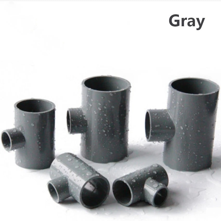 20mm to 110mm Reducing Tee Connectors PVC Plastic Pipe Fittings Blue White Gray