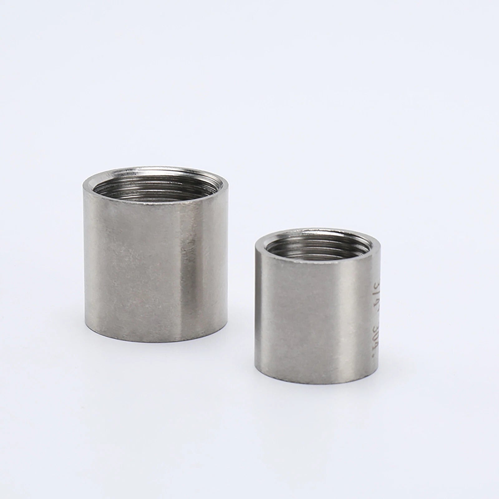 304 Stainless Steel BSP Full Socket Pipe Coupler — DN8 to DN100