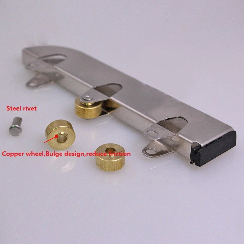 5mm Showcase Cabinet/Glass Door Stainless Steel Sliding Roller Wheel Pulley
