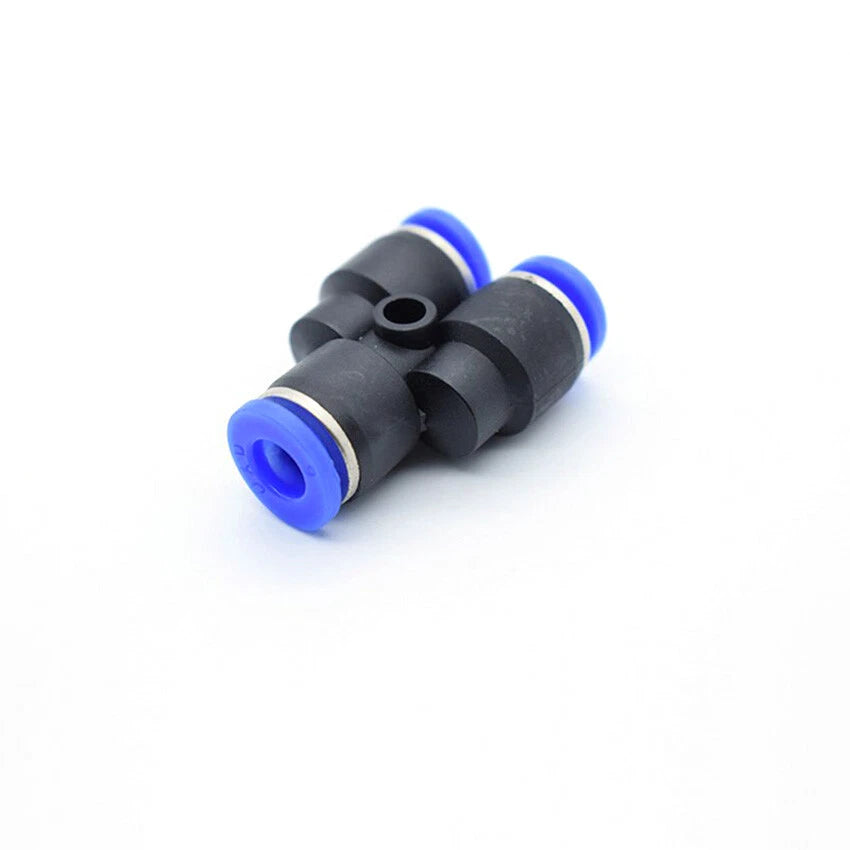 Pneumatic Y Union Splitter Push In Fitting — 3-Way Air Hose Connector, Tube 4–12mm