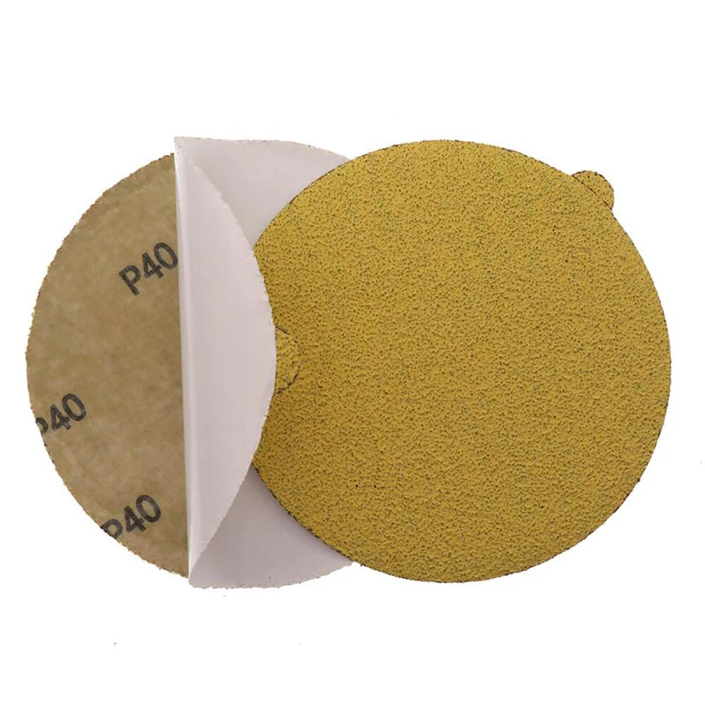 6" 150mm Yellow Self-Adhesive Sanding Discs for Orbital Sander | 40-800 Grit PSA Sandpaper