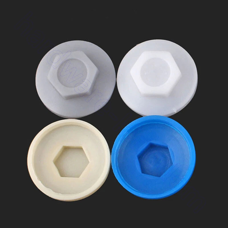 Waterproof Screw Caps for 5.2mm Hex Head Self‑Drilling Screws – Plastic Hex Cover (Metric)