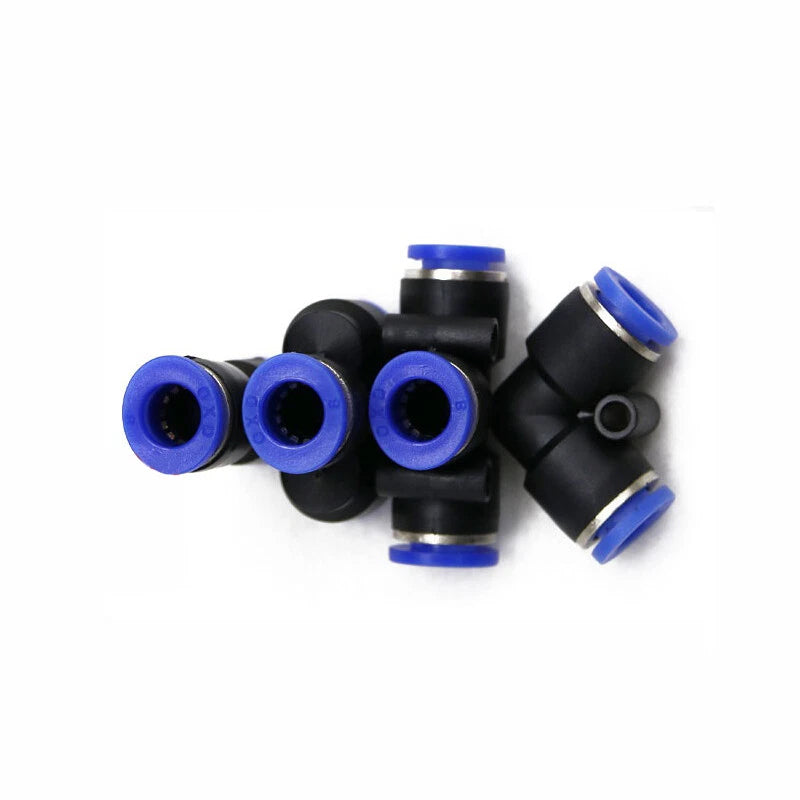 Pneumatic Push-In Fittings 4-16mm — Elbow, T, Y & Straight Air Hose Connectors