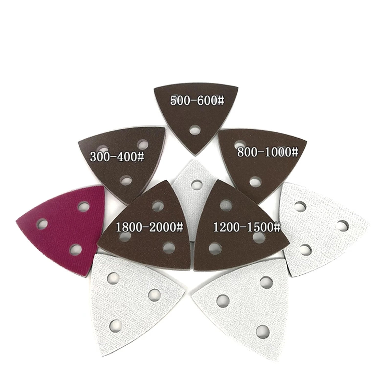 Mouse Sanding Sheets Mouse Palm Sander Sandpaper 3 Hole Triangle Sandpaper 80mm