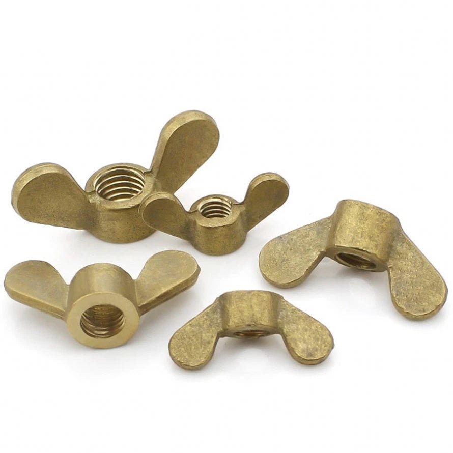Solid Brass Wing Nuts M8 – Butterfly Nuts for Bolts & Screws (Qty 2) - HomeDIYer