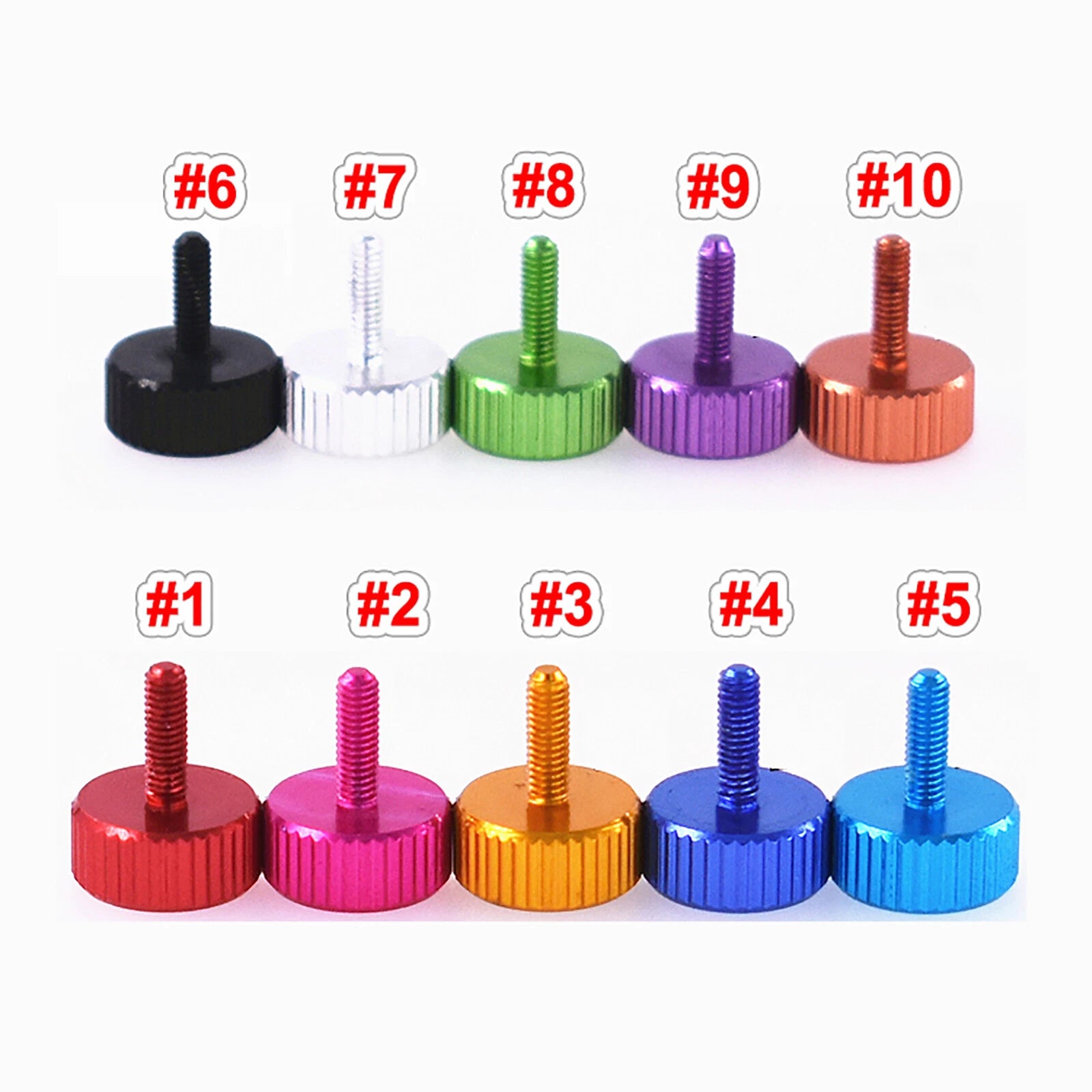 M2 Knurled Thumb Screws – Aluminum Colored Hand Grip Bolts for PC Case & Electronics