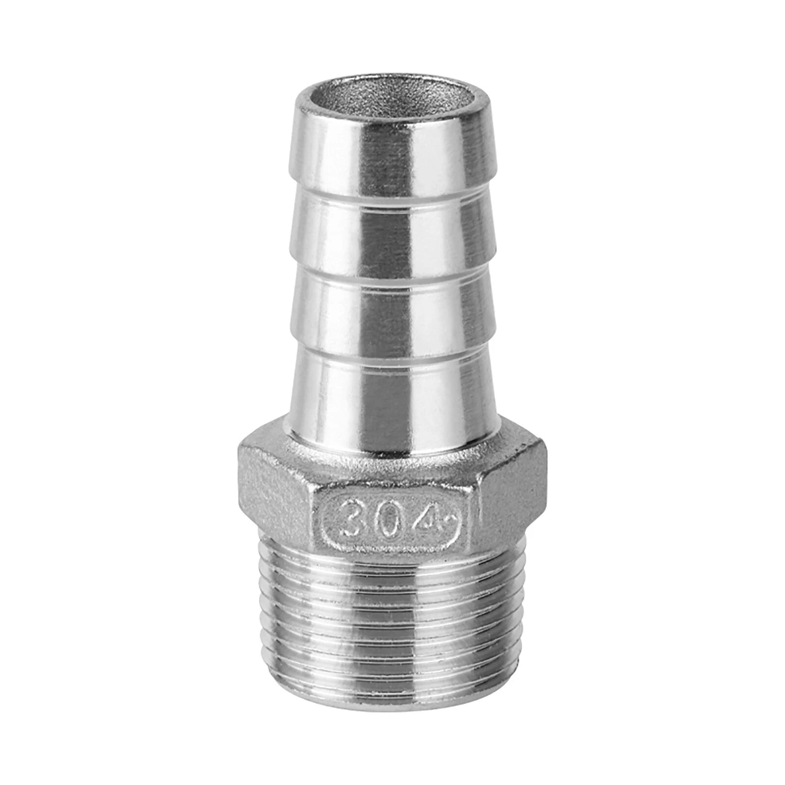 304 Stainless Steel BSP Hose Tail Barb Fittings — 1/8" to 2" Thread