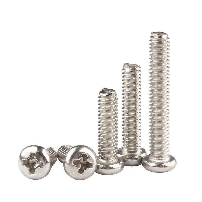 M1-M5 Nickel Plated Phillips Pan Head Machine Screws | Cross Pozi Drive Bolts