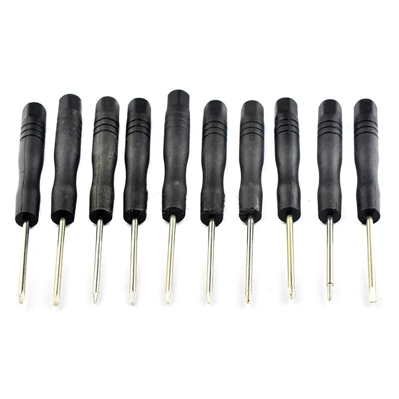 Precision Screwdriver Set — Phillips, Slotted, Torx & Star Drive Tips, Non-Slip Handle